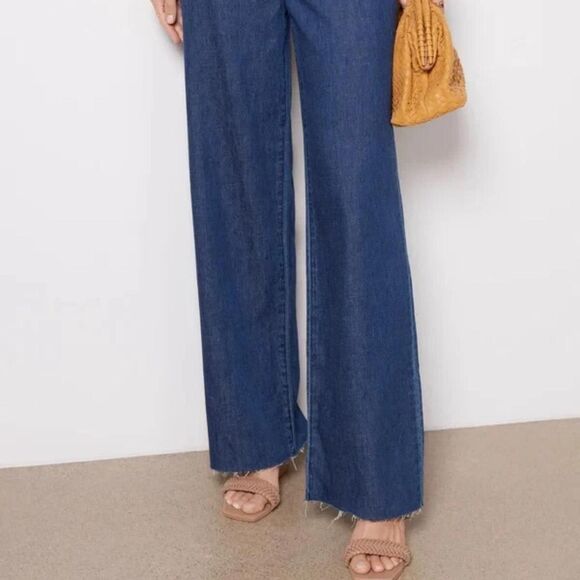 Kut from the Kloth Maggie Wide Drape Leg Dark Wash Jeans - Picture 7 of 7